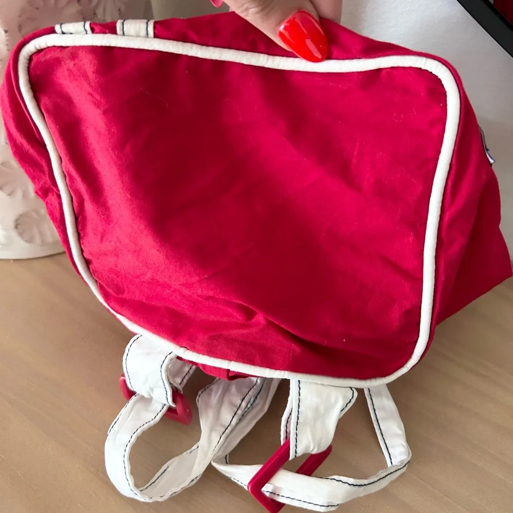 Vintage Disney Minnie Sport Red Cinch Backpack Gym Bag